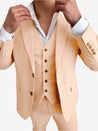 Sicily Peach 3 Piece Linen Suit