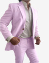 "I'm Just Ken" 3 Piece Pink Linen Suit