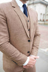 Ascot Brown Tweed - Fabric Sample