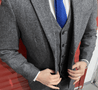 Blinder Grey 2 Piece Tweed Suit