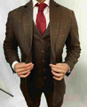 Brown Estate Herringbone 3 Piece Tweed Suit