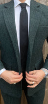 Forest Green 2 Piece Tweed Men's Suit