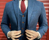 Blinder Blue Estate Herringbone Tweed 3 Piece Suit