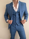 3 Piece Linen Cheltenham Blue Suit (Pre-order)