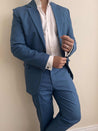 3 Piece Linen Cheltenham Blue Suit (Pre-order)