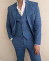 3 Piece Linen Cheltenham Blue Suit (Pre-order)