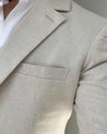 2 Piece Linen Cream Suit