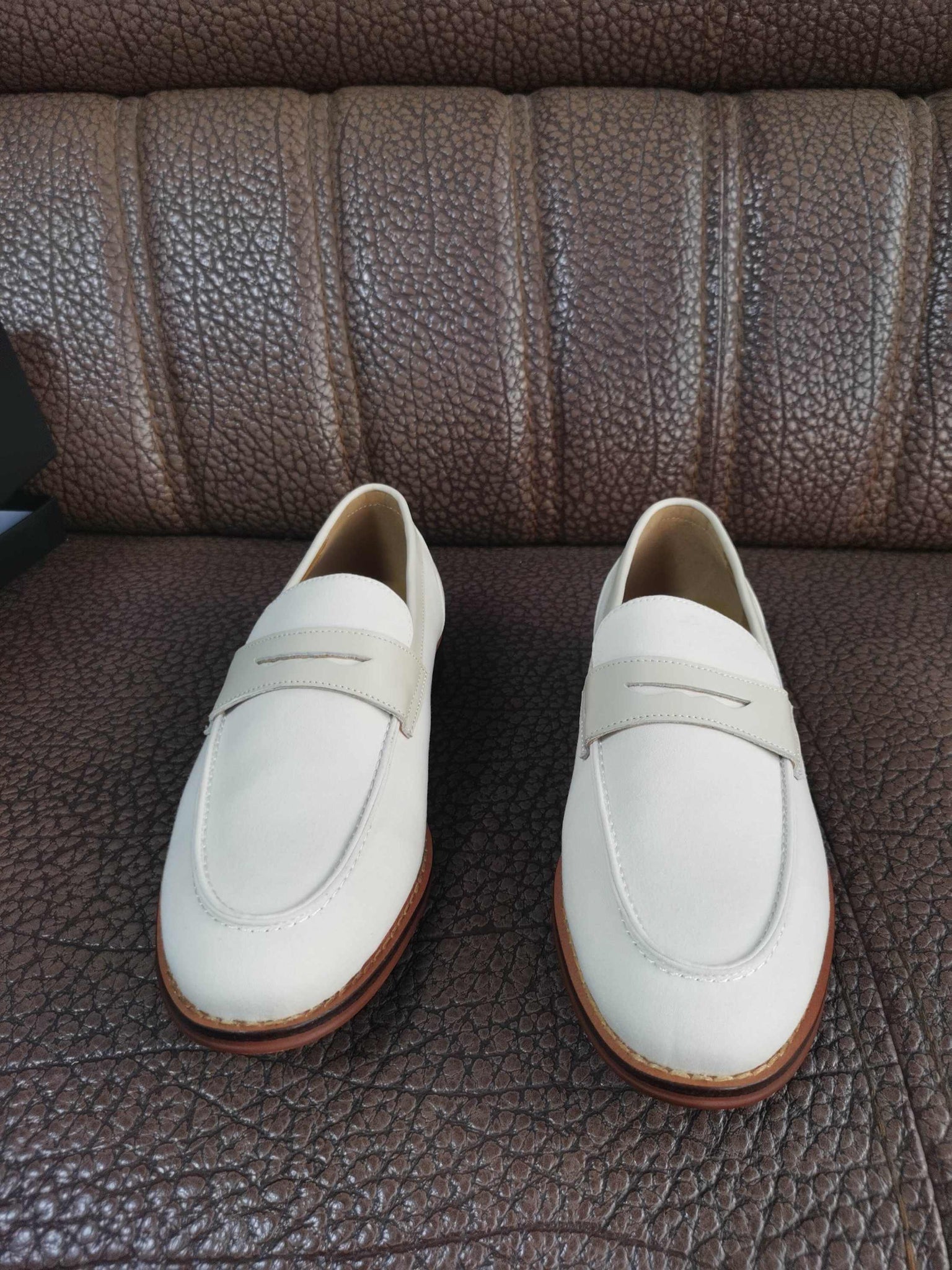 Cream loafers sale