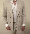 Double Breasted 2 Piece Linen Suit (Pre Order)