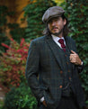 Peaky Green With Yellow & Red Windowpane Tweed 3 Piece Suit