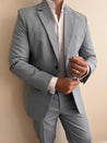 2 Piece Saint Ledger Grey Linen Suit (Pre order)