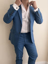 3 Piece Linen Cheltenham Blue Suit (Pre-order)