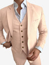 Sicily Peach 3 Piece Linen Suit