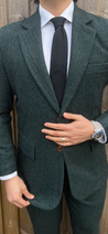 Forest Green 2 Piece Tweed Men's Suit