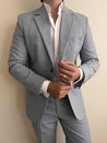 2 Piece Saint Ledger Grey Linen Suit (Pre order)