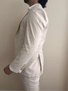 2 Piece Linen Cream Suit