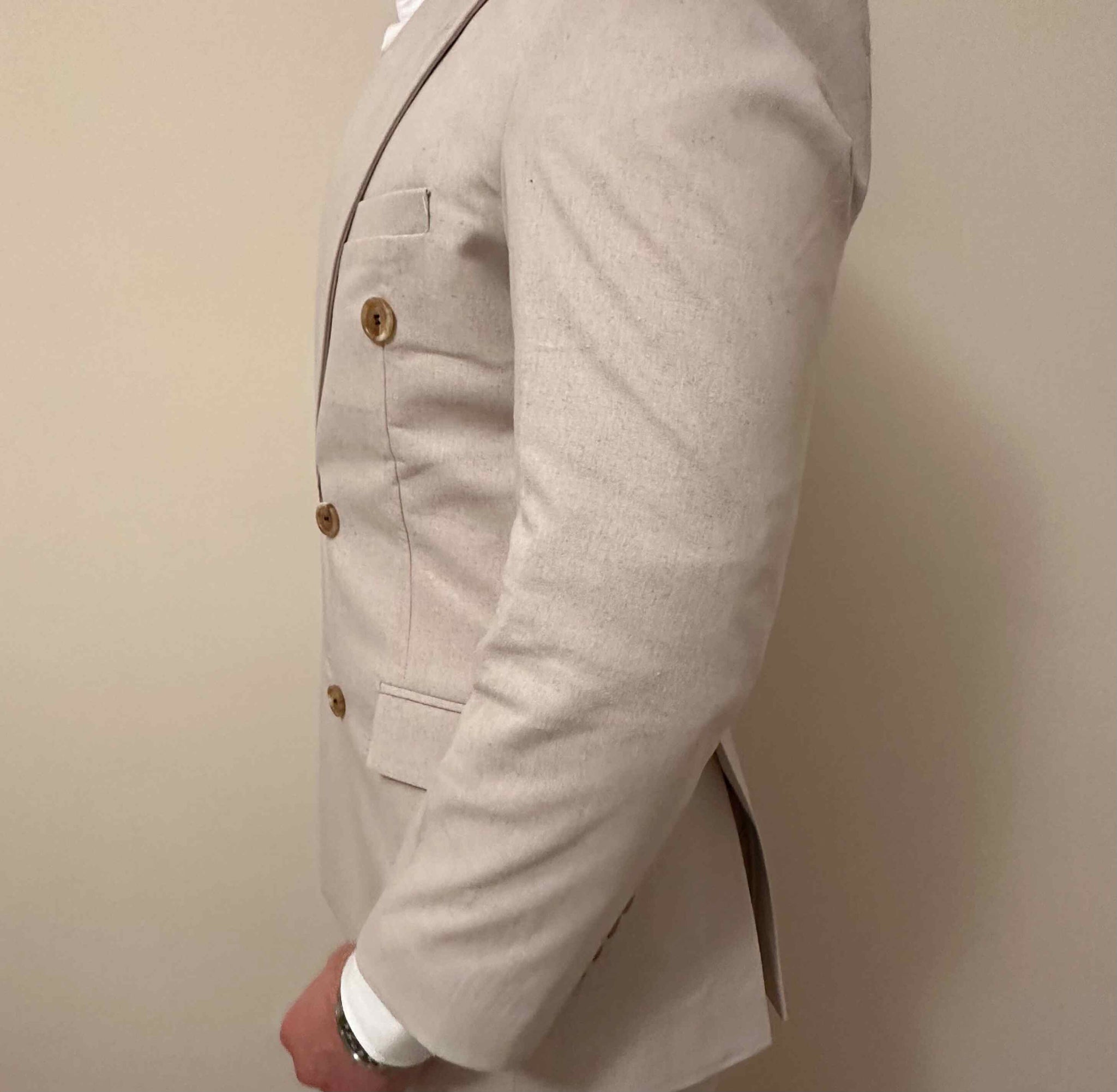 2 Piece Vintage Light Grey Linen Suit (Pre order)