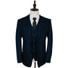 Navy Estate 3 Piece Peaky Herringbone Tweed Suit