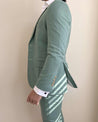 2 Piece Linen Sage Green Suit